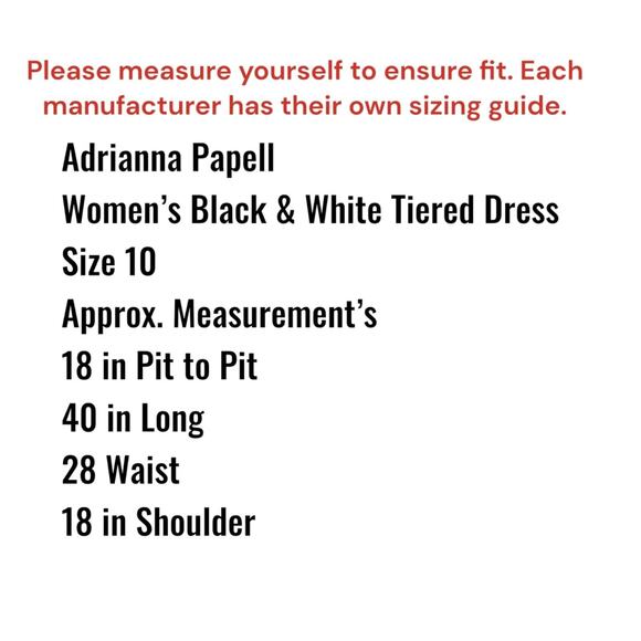 Adrianna Papell Dress SZ 10 Black White Shutter Pleat Sleeveless Sheath V-Neck - Picture 5 of 14